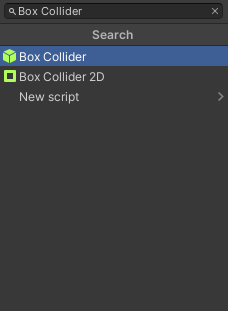 Search for box collider