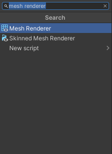 search mesh renderer